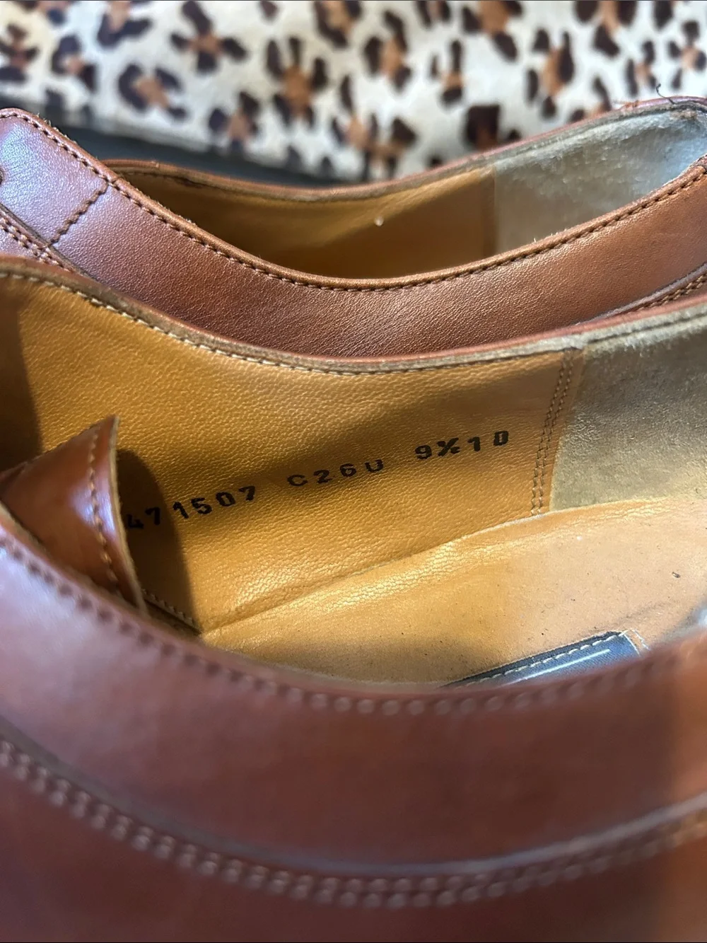 Salvatore Ferragamo Men's Tan Brown Leather Derby Shoes